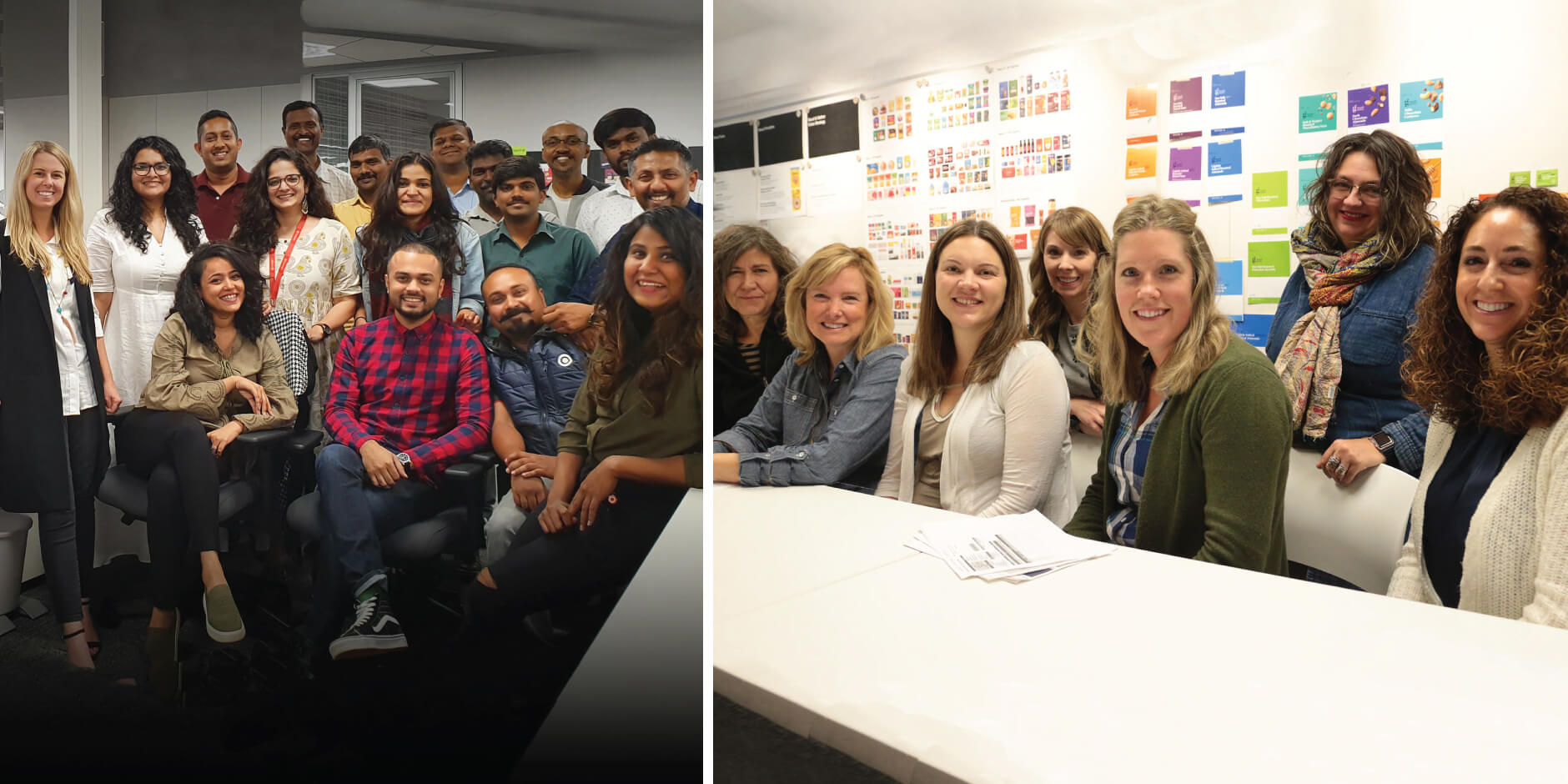 Members of our Brand Design Lab in Bangalore, India (left) and Minneapolis, Minnesota (right) developed the branding and packaging for Target’s food brand: Good & Gather.