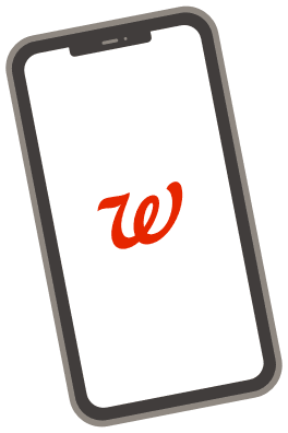 Walgreens logo on cell phone screen