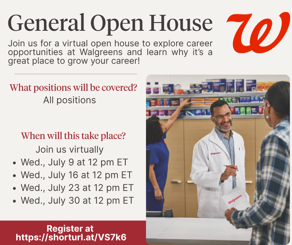 Walgreens information sessions