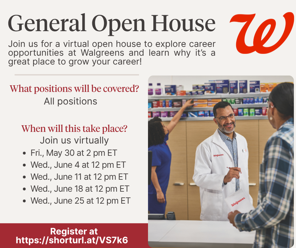 Walgreens information sessions