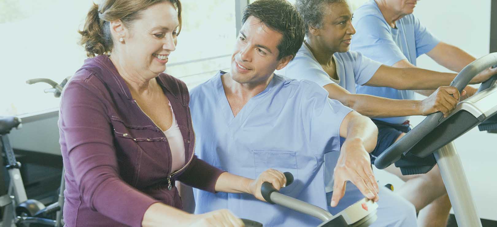 Woman on treadmill