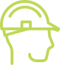 Employee in hardhat icon