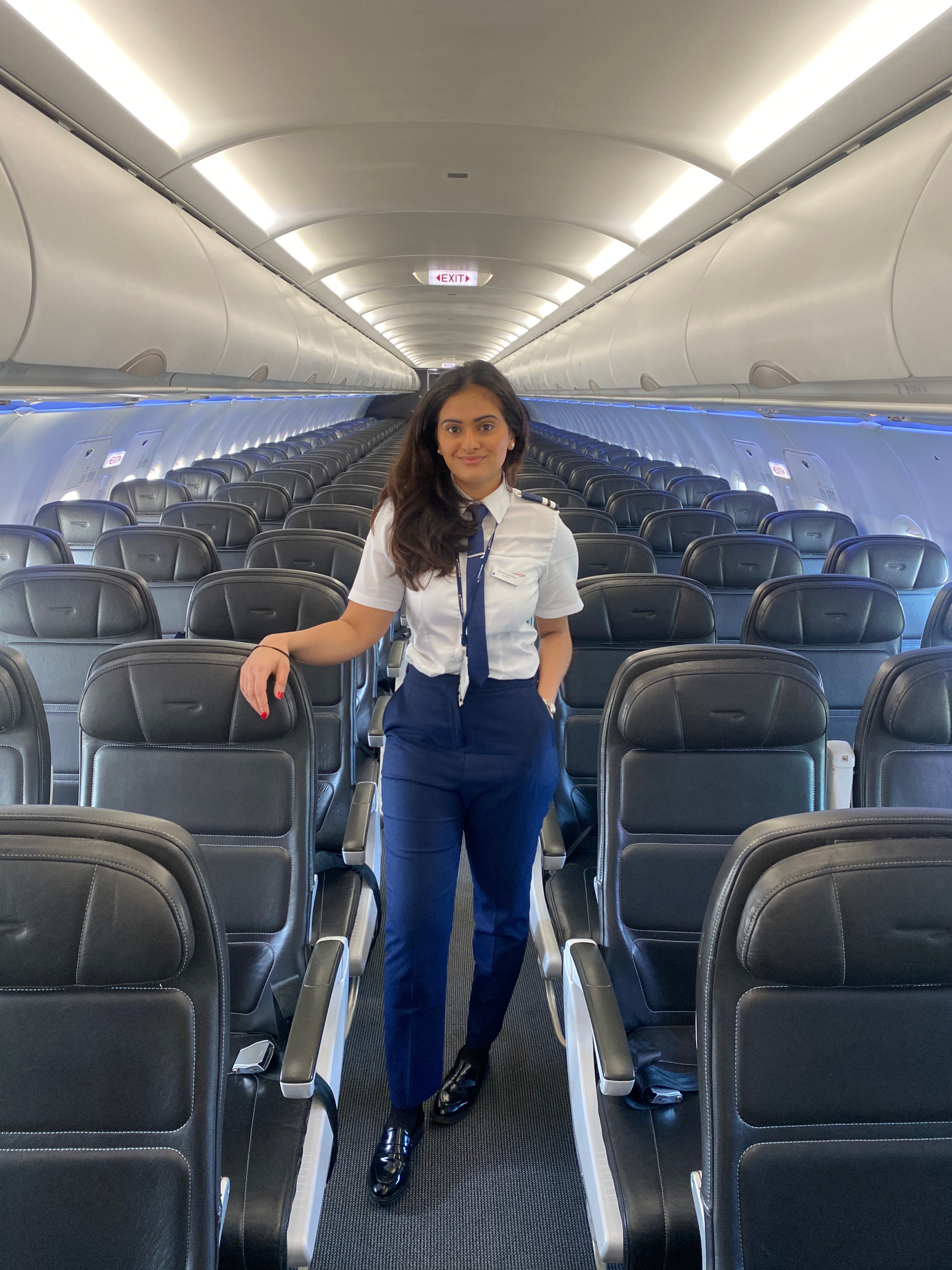 Female pilot in uniform