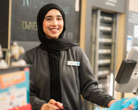 A Women smiling