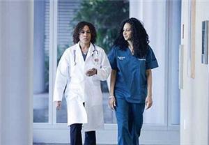 Doctor and nurse walking