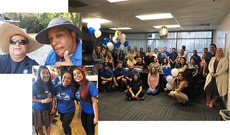 A still from a video showing happy employees at ADT.