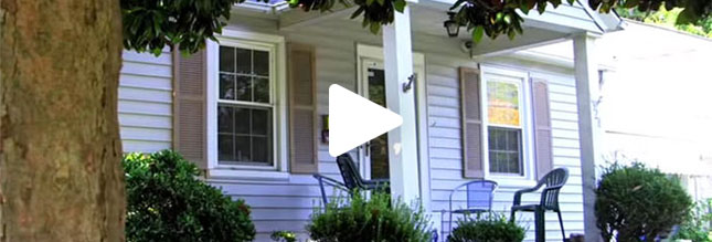 Video preview of the front porch of a house
