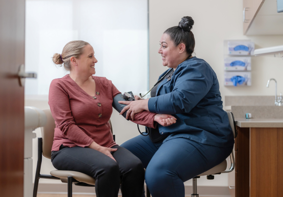 Medical Assistant and patient