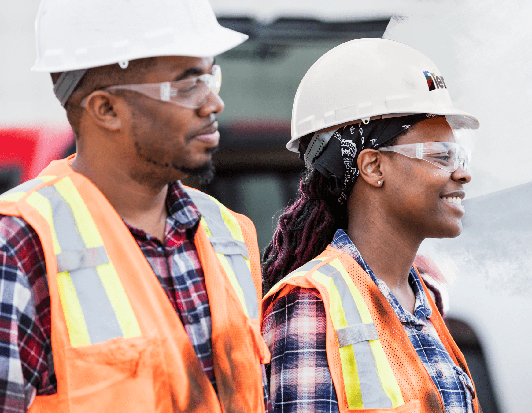 two working in hardhats