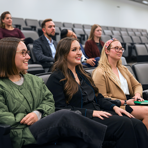 College age students in a lecture hall