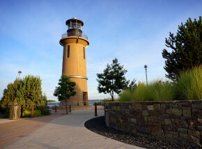 Lighthouse on bright sunny day in Kennewick Washington