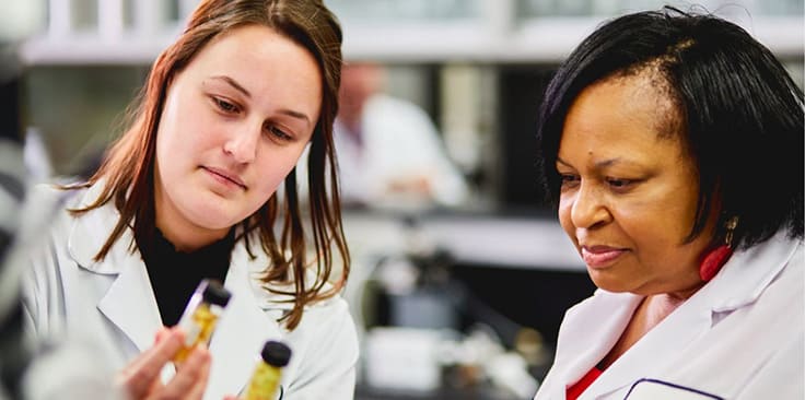 two scientists working