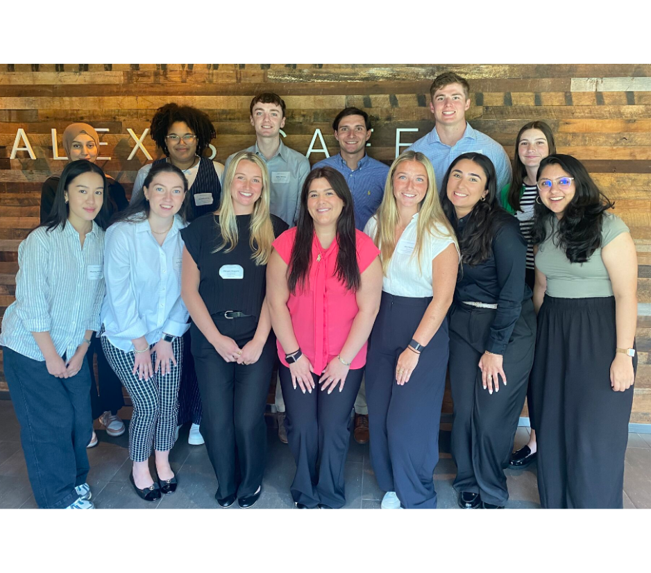 Crew of interns standing together.