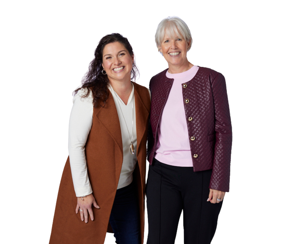 Two people standing next to each other.