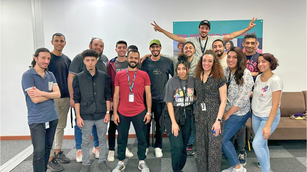 Employees in a group picture