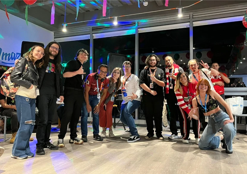 Group of people standing together.