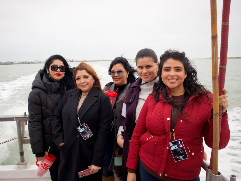 Members of the TTEC Leadership Team in a boat ride.