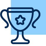 Line art of a trophy