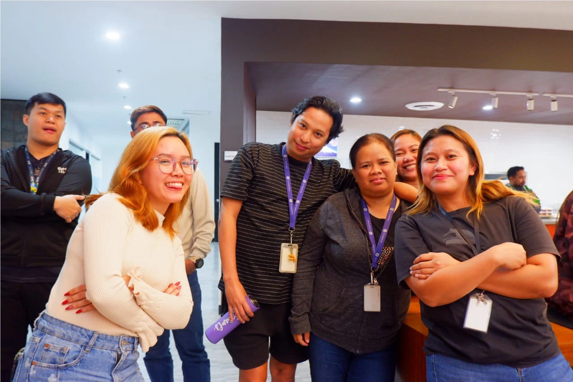 A group of customer service employees in Cebu.
