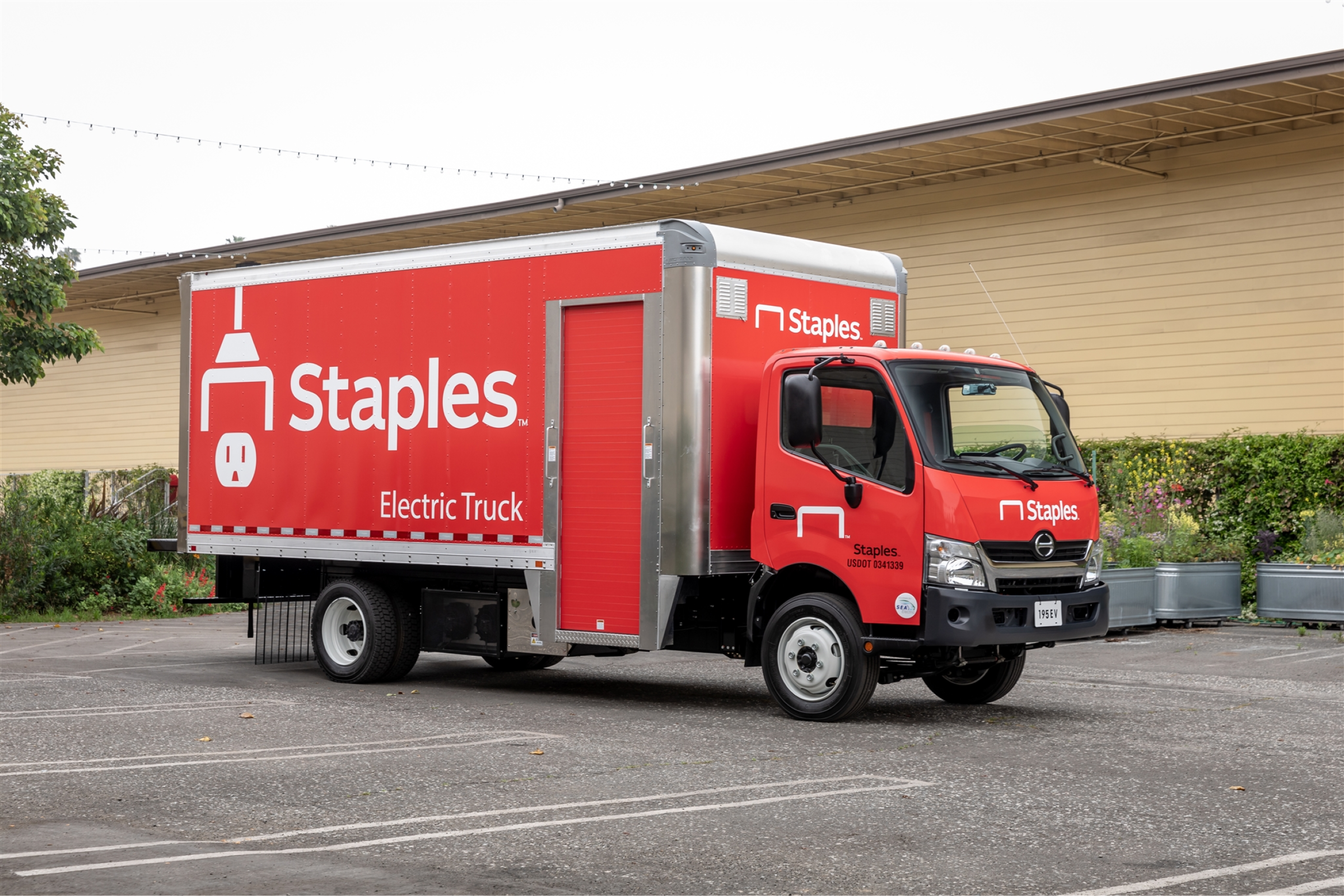 Staples delivery truck