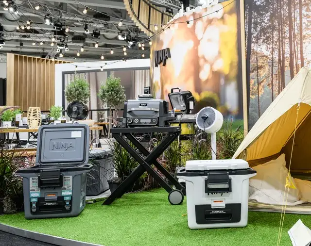 Products on display at a tradeshow