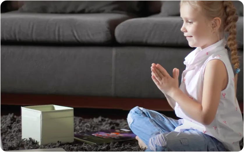 Little girl playing