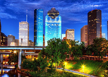 Houston skyline at night