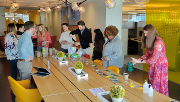 SCJ Chicago team celebrating Earth Day with planting activity