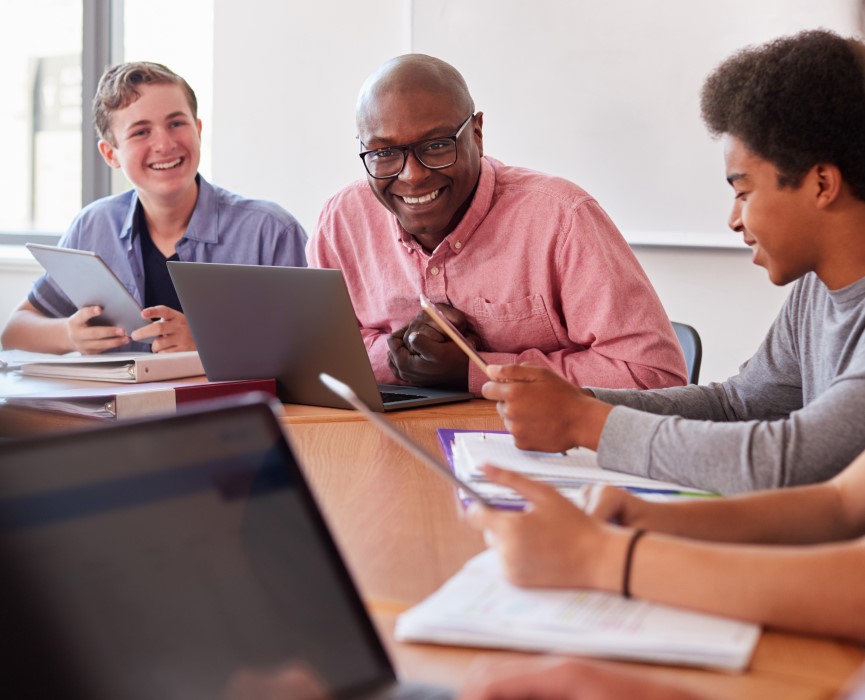 Candidates in an interview at intel