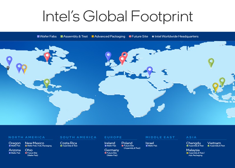 Global Manufacturing Site Map