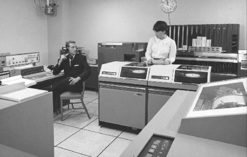 Computer processing room, IBM 1440