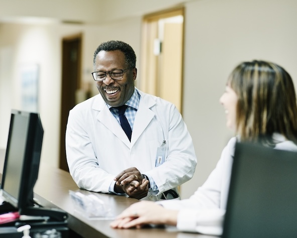 Clinicians smiling