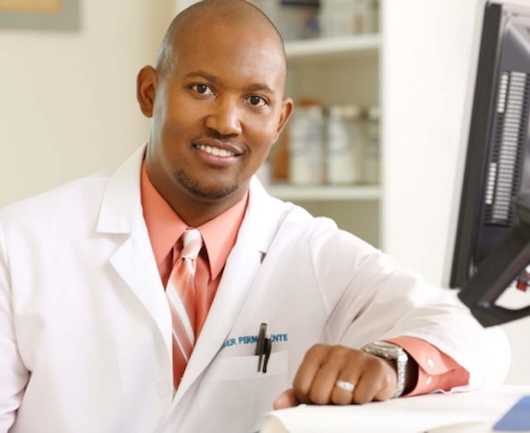 Pharmacist smiling
