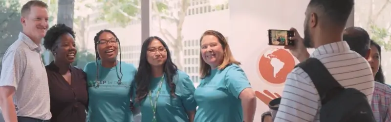 group of McKesson employees posing for a photo, smiling
