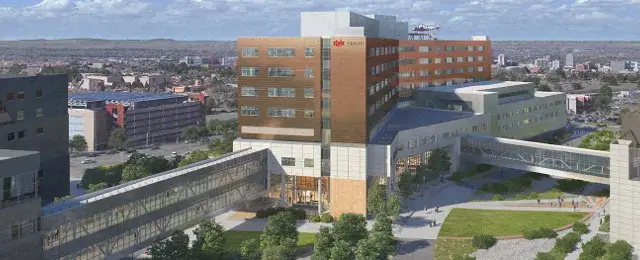 Photo of the exterior of a UNMH Hospital