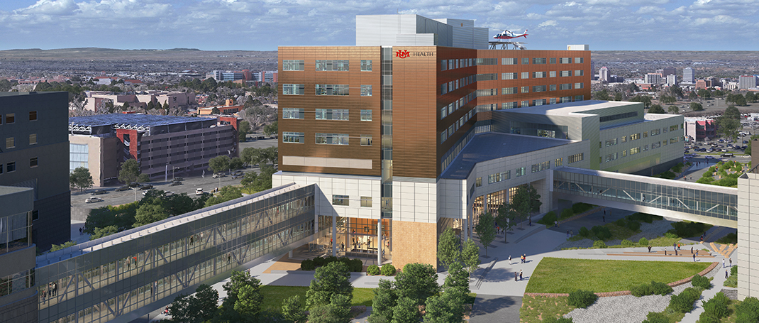 Photo of the exterior of a UNMH Hospital