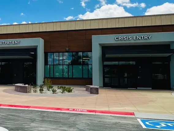 A photo of the exterior of a UNMH Crisis Center