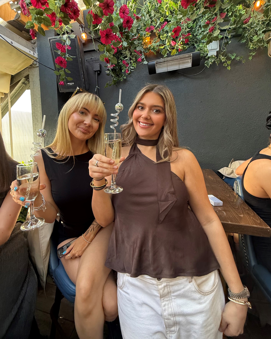 Two colleagues in a bar together