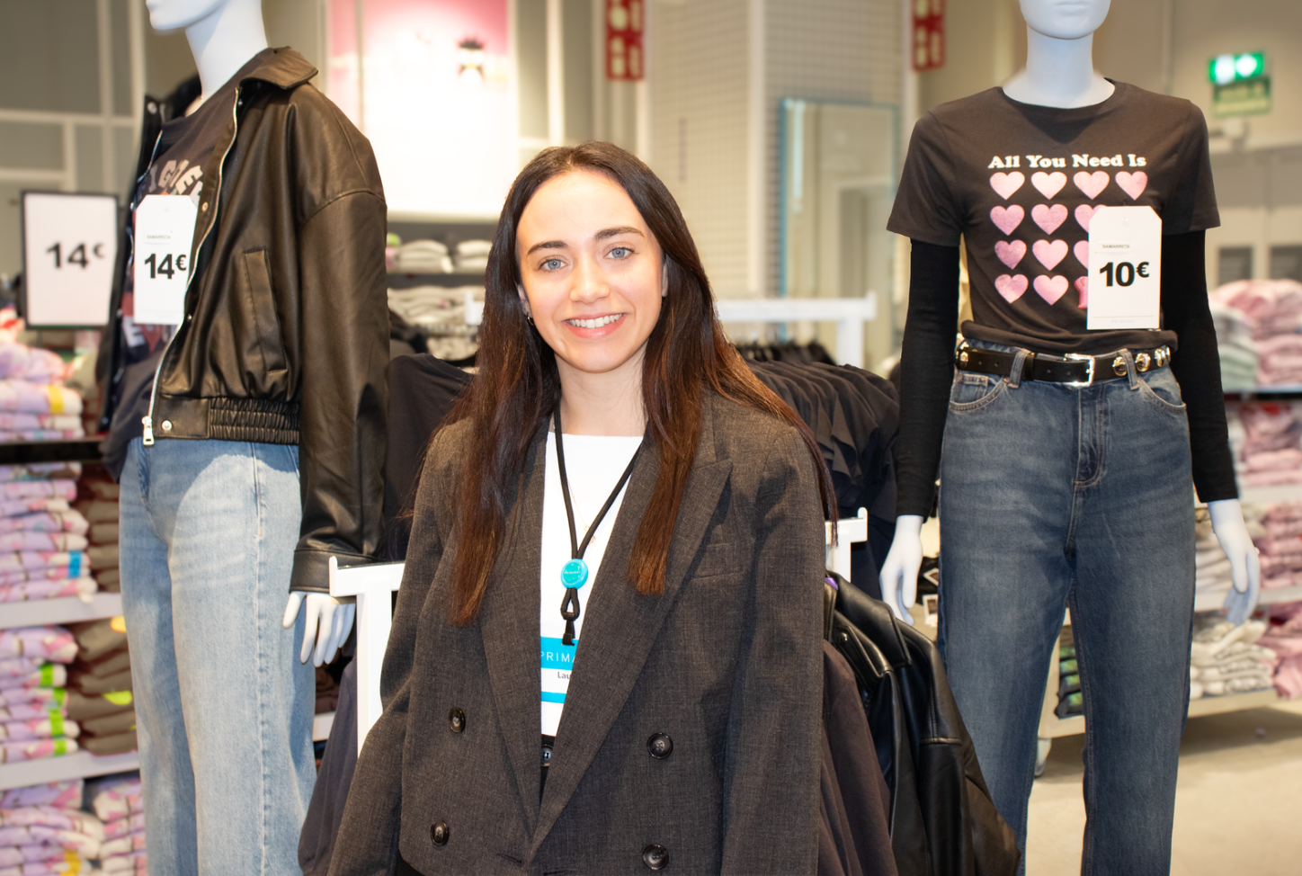 Colleague smiling in store