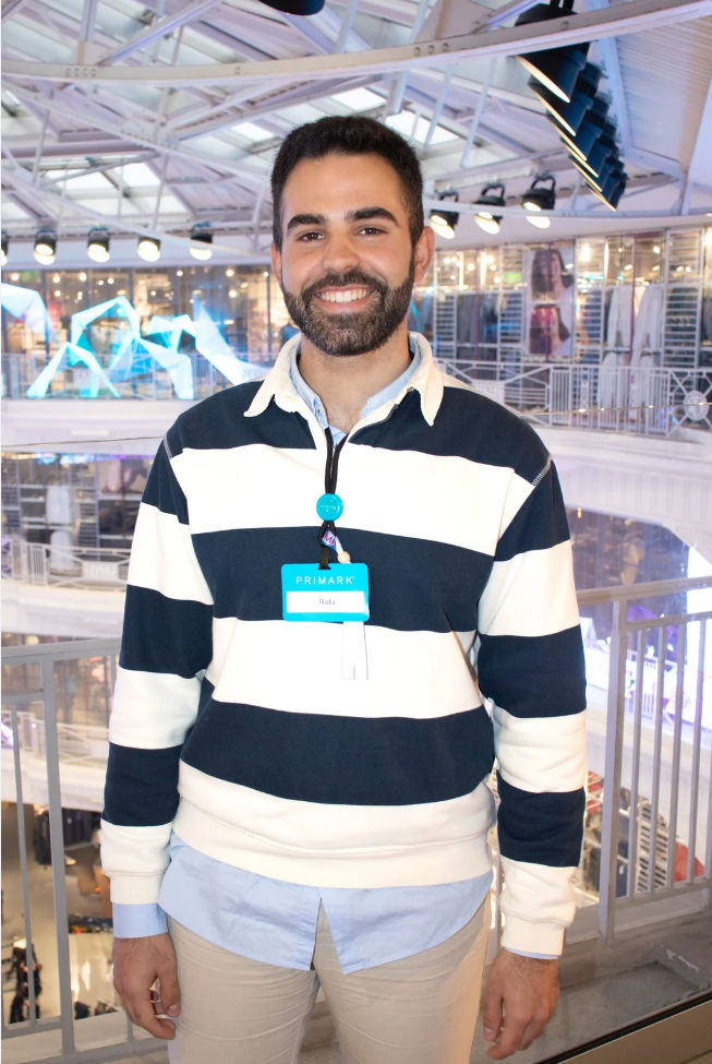 Colleague smiling in store