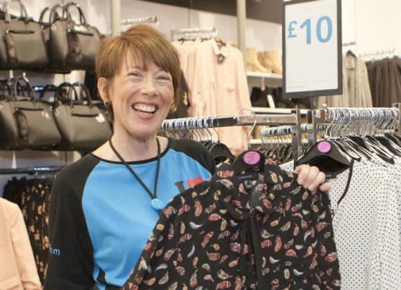 Elaine working in a Primark store