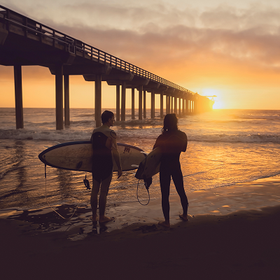 sunset on the beach