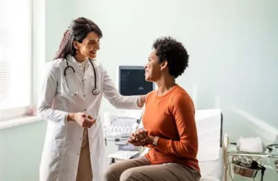 Doctor talking to a patient