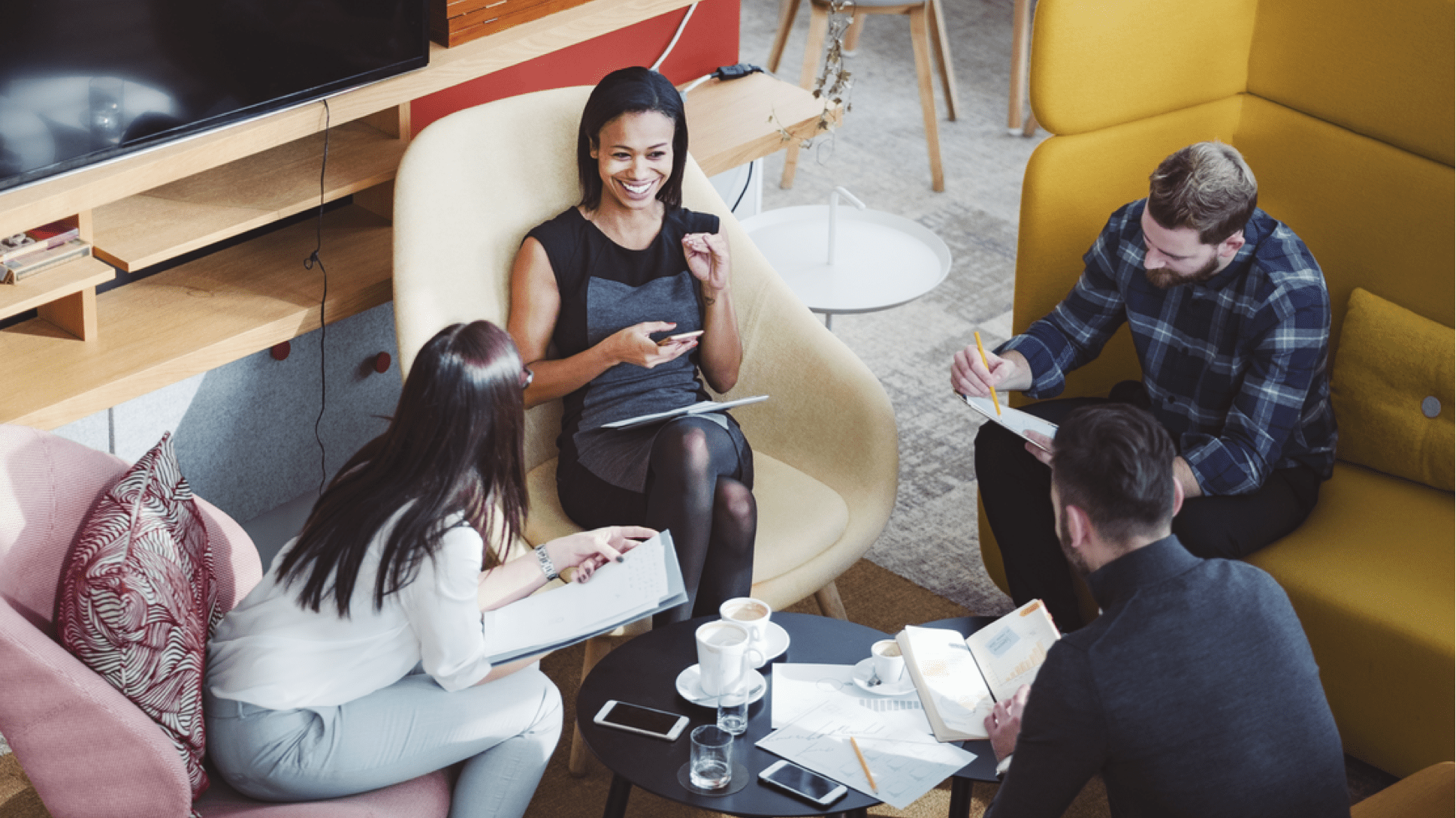 Employees meeting