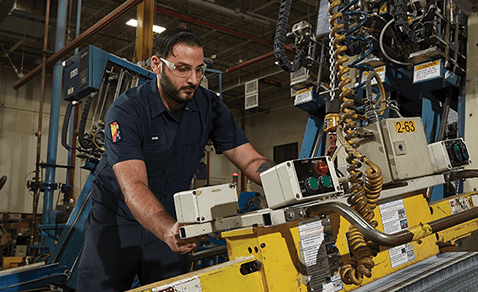 Man working in a factory