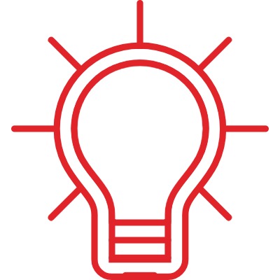 Light Bulb Icon Representing Ideas