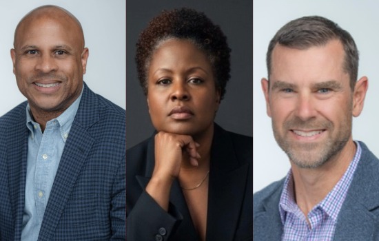 From left to right, 3 professional headshots of Takeda sales leaders: Ken Curtis, Crystal Harris, Jim Hansen.