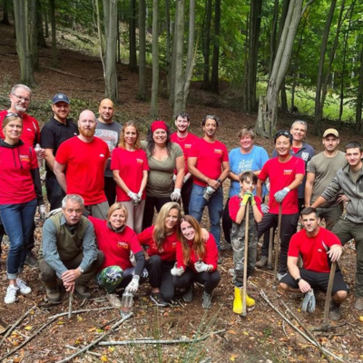 A group photo after tree planting