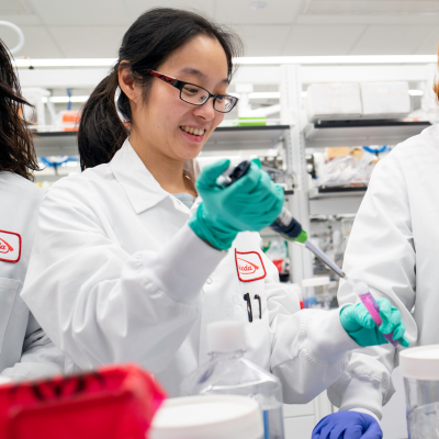 Person working in lab setting