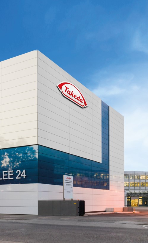building with Takeda logo